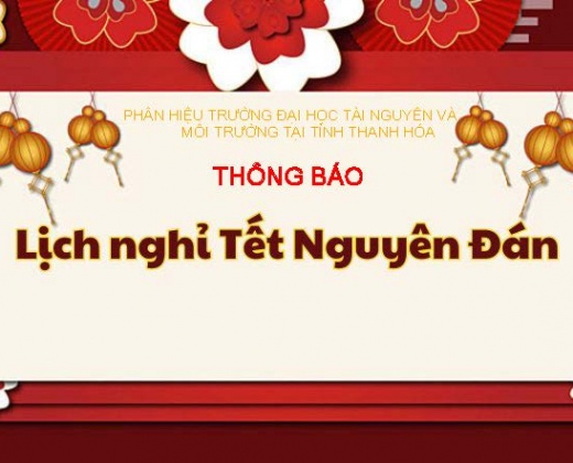 THÔNG BÁO Lịch nghỉ tết Nguyên đán Giáp Thìn 2024 đối với sinh viên thuộc các hệ đào tạo của Phân hiệu